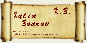 Kalin Boarov vizit kartica